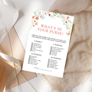 Love Bug Whats in Your Purse Baby shower Jeu