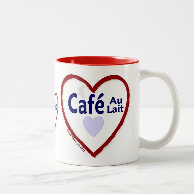 Love Café Au Lait - Mug Deux Tons (Droit)