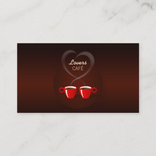 Love Cafe Coffee Shop carte de visite (Devant)