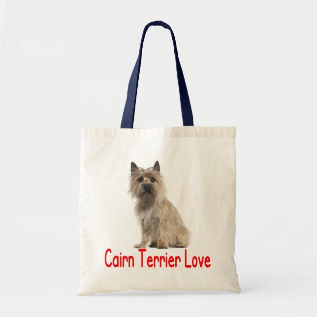 Love Cairn Terrier Puppy Dog Beach Sac fourre-tout (Devant)