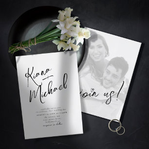 Love Calligraphy Mariage Photo B&W ID940
