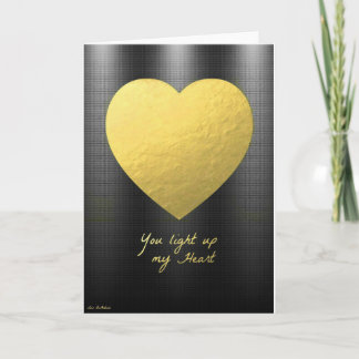 Love Card Boyfriend carte de voeux Gold Heart Card