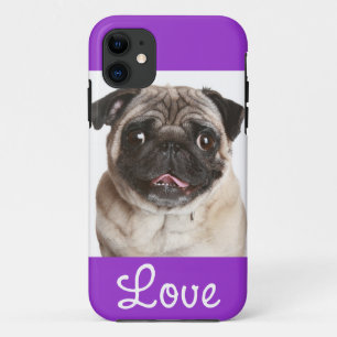 Love Carlin Puppy Dog Purple iPhone 5 Coque couver