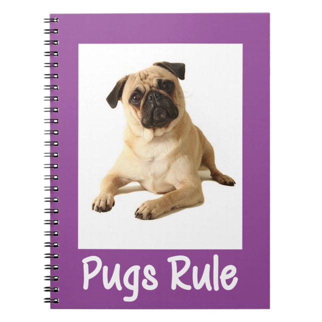 Love Carlin Puppy Dog Purple Notebook / Journal (Devant)