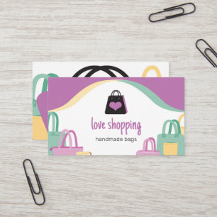 Love Carte de visite de sacs de shopping