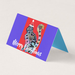 Love Cats Chat Merry Rouge violet jeu de cartes de