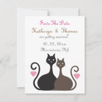 Love Cats Enregistrer La Date Annonce Carte Plat