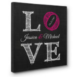 Love Chalkboard Lettre Art Couples Canvas Panneau<br><div class="desc">Ce dessin unique en toile est imprimé sur toile Matte Artist et tendu à la main sur un 3/4 ? cadre en bois par notre propre équipe de Blast en Papier. L'art mural en toile est prêt à être accroché avec un cintre à dents de scie. Il fera un grand...</div>
