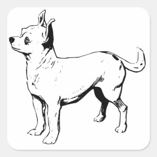 Love Chihuahua Chiot Stickers de voeux Chien Chien