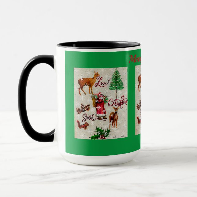 Love Christmas Père Noël Mug (Gauche)