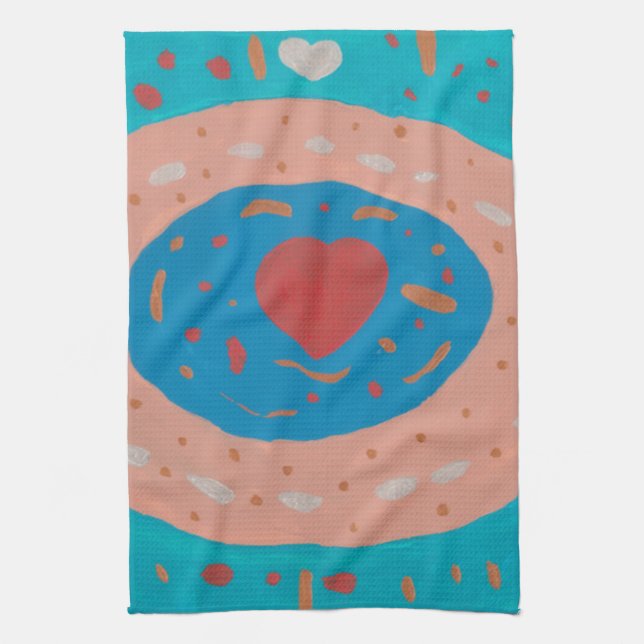Love Circles Serviette de cuisine (Vertical)