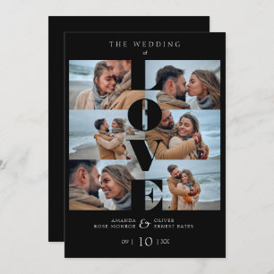 Love Citation Black Trendy Collage Mariage 6 Photo