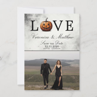 Love Citrouille Enregistrer La Carte Date