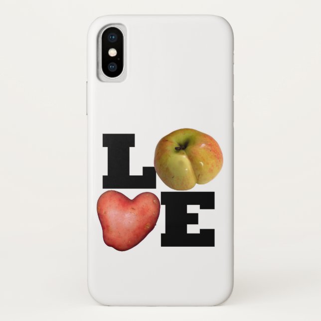LOVE Collection Coque iphone de fruits de pomme de (Dos)