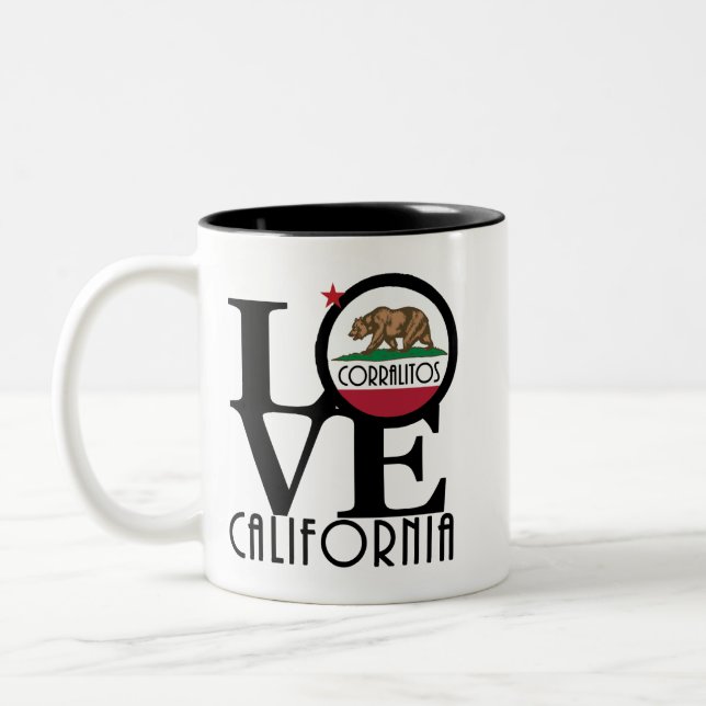 LOVE Corralitos 11oz Mug à café à deux tons (Gauche)
