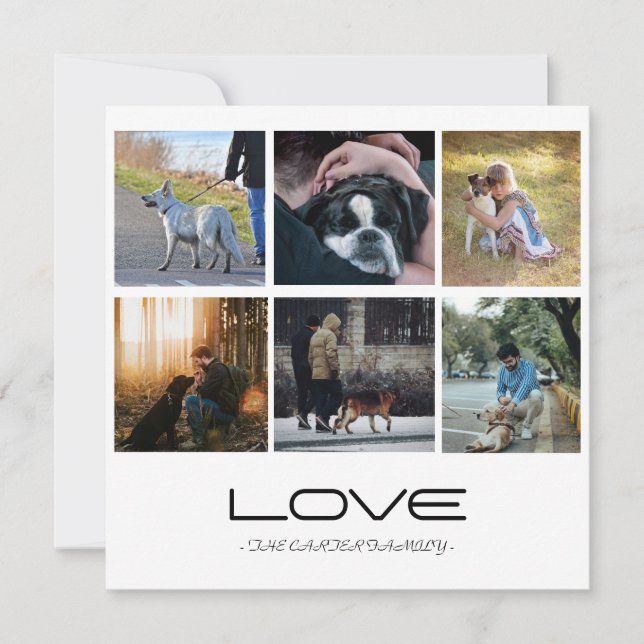 Love Dog Family Portrait Collage Design (Devant)
