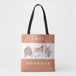 Love Donkeys Sac fourre-tout Brown
