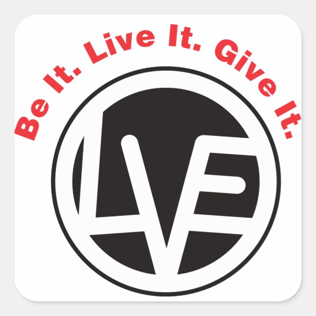 Love Emblem Stickers Noir (Devant)