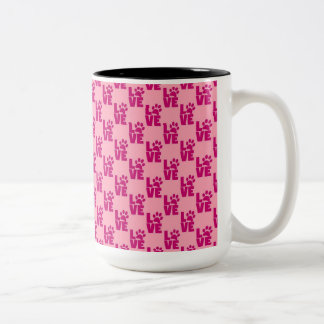 Love & Empreinte de patte Mug - Cadeau parfait pou