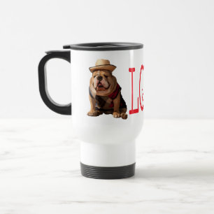 Love English Bulldog Puppy Dog Travel Mug