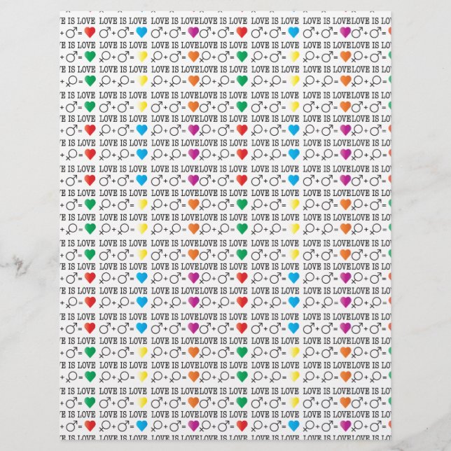 LOVE est LOVE égalité citation dans les couleurs a (Devant)