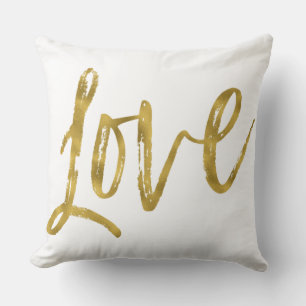 Love Faux Gold Coussin