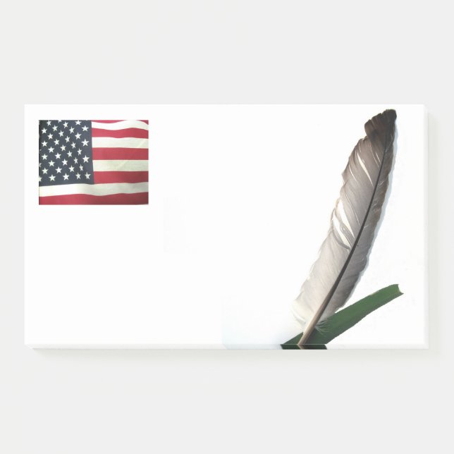 Love Flag et Feather Post-it® Notes, 10 po x 6 po (Devant)
