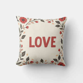 LOVE & Flower coussin