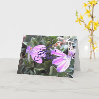 Love Forever Purple Flowers Carte de voeux vierge