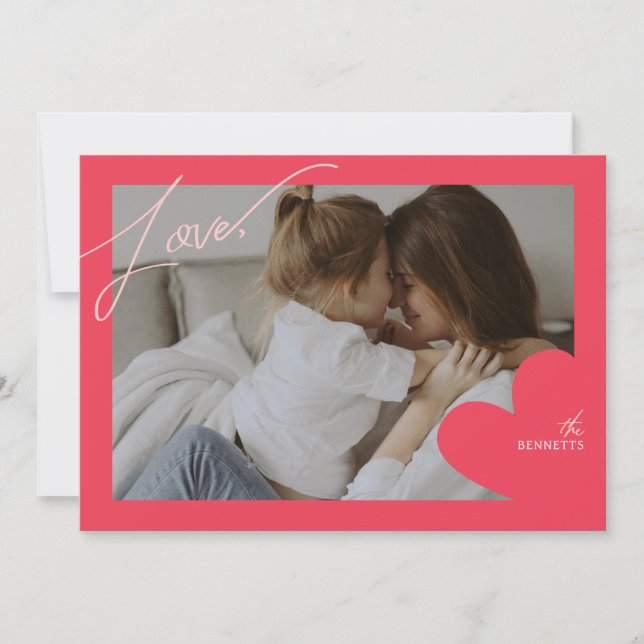 Love Frame Photo Valentine Cartes (Devant)