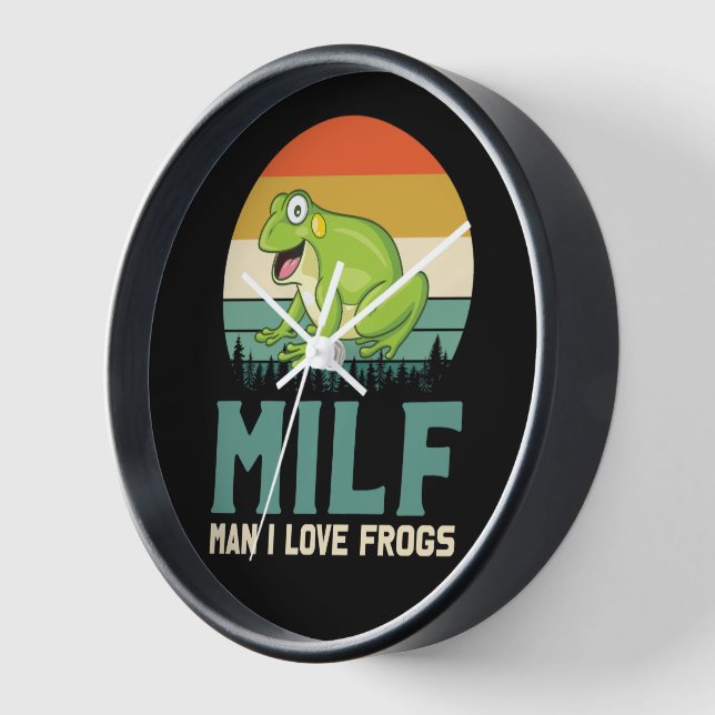 Love Frogs Horloge murale (Angle)