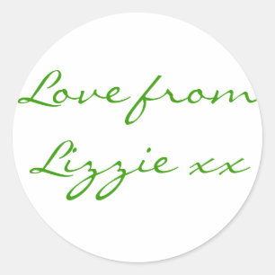 Love from Lizzie Stickers (Feuille de 20)
