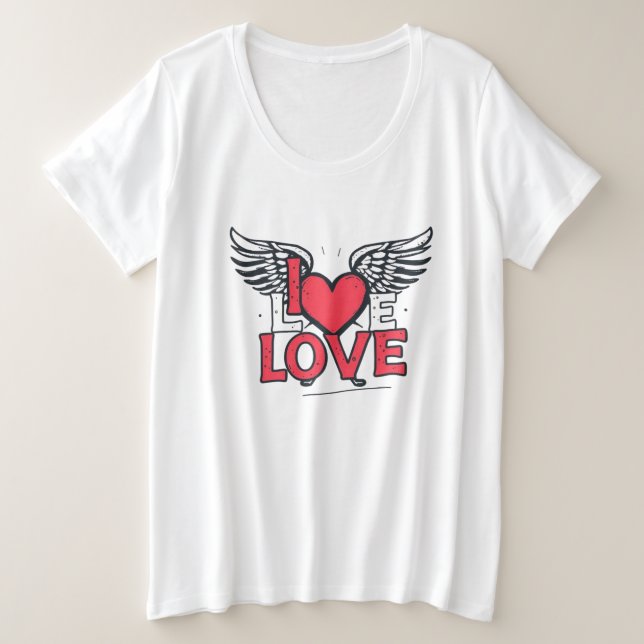 LOVE  Graffiti Style Art T-shirt Unisexe Soft styl (Design devant)