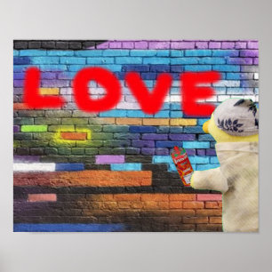 Love Graffiti wall art. poster