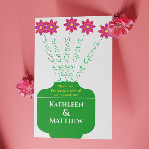 "Love Grows" Bright Floral Wedding Programmes