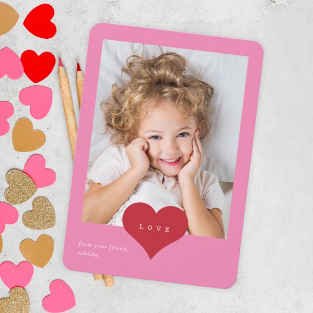 Love Heart Classroom Photo Valentines Day Merci (Créateur téléchargé)