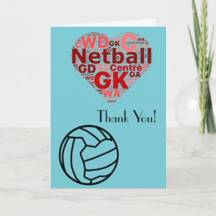 Love Heart Design Netball Merci