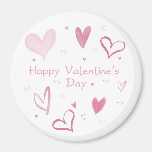 Love Heart Doodle Fridge Magnet (Devant)