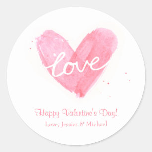 Love Heart Happy Valentines Stickers Day