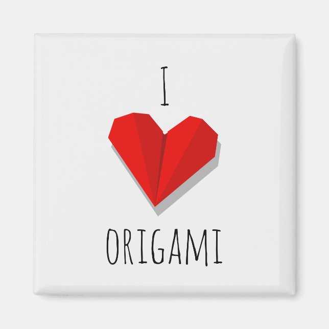 Love Heart Origami Vector Illustration Aimant (Devant)