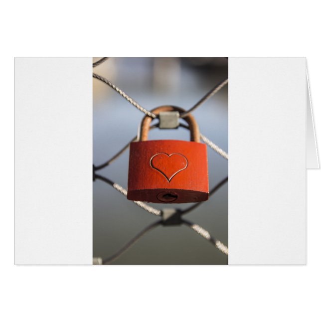 Love Heart Padlock (Devant horizontal)