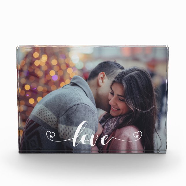 Love Heart Photo personnalisée Bloc familial perso (Devant)