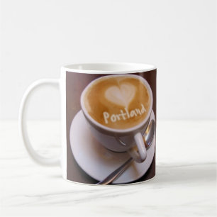 Love Heart Portland Cappuccino Coffee Cup Mug