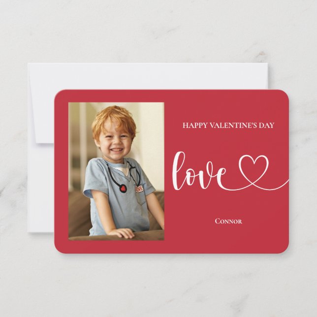 Love & Hearts Classroom Photo Valentines Cartes (Devant)