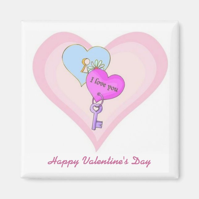 Love Hearts Valentine Magnet (Devant)