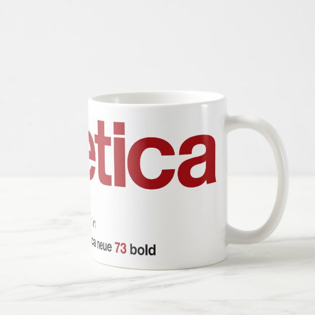 Love Helvetica Maroon Mug (Droite)