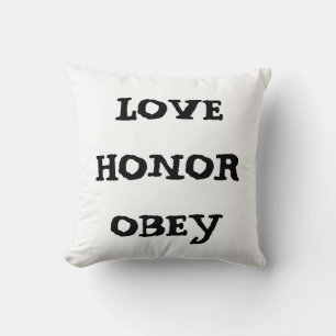 LOVE HONOR OBEY Jeter oreiller