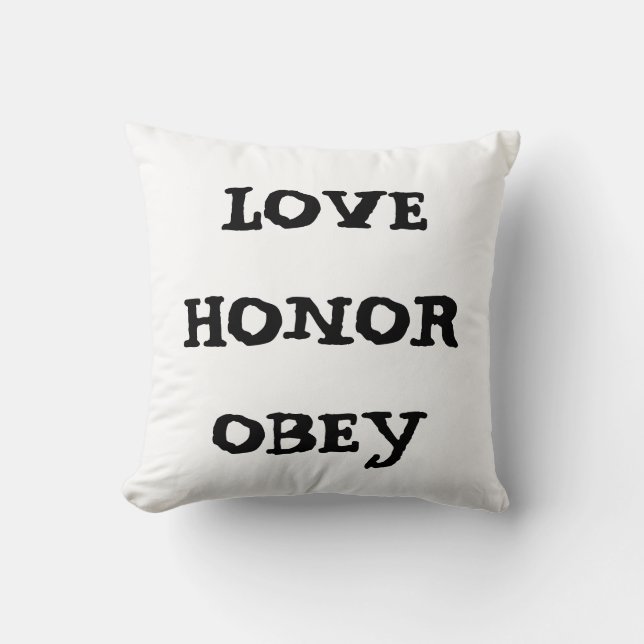 LOVE HONOR OBEY Jeter oreiller (Recto)