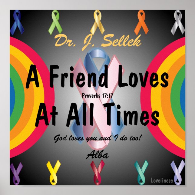 Love Honors Amitié Poster Personnaliser (Devant)