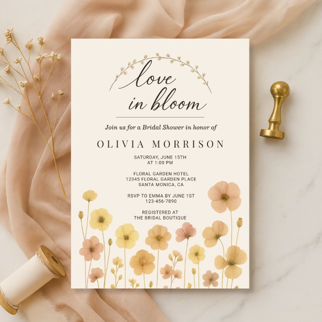 Love In Bloom Bohème Invitation de Fête de Mariage (Créateur téléchargé)